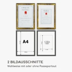 Lancaster Bilderrahmen Rechteckig DIN A4 Fotos Passepartout Holz -Haushaltsgeräte 10039314 de 0007 logo