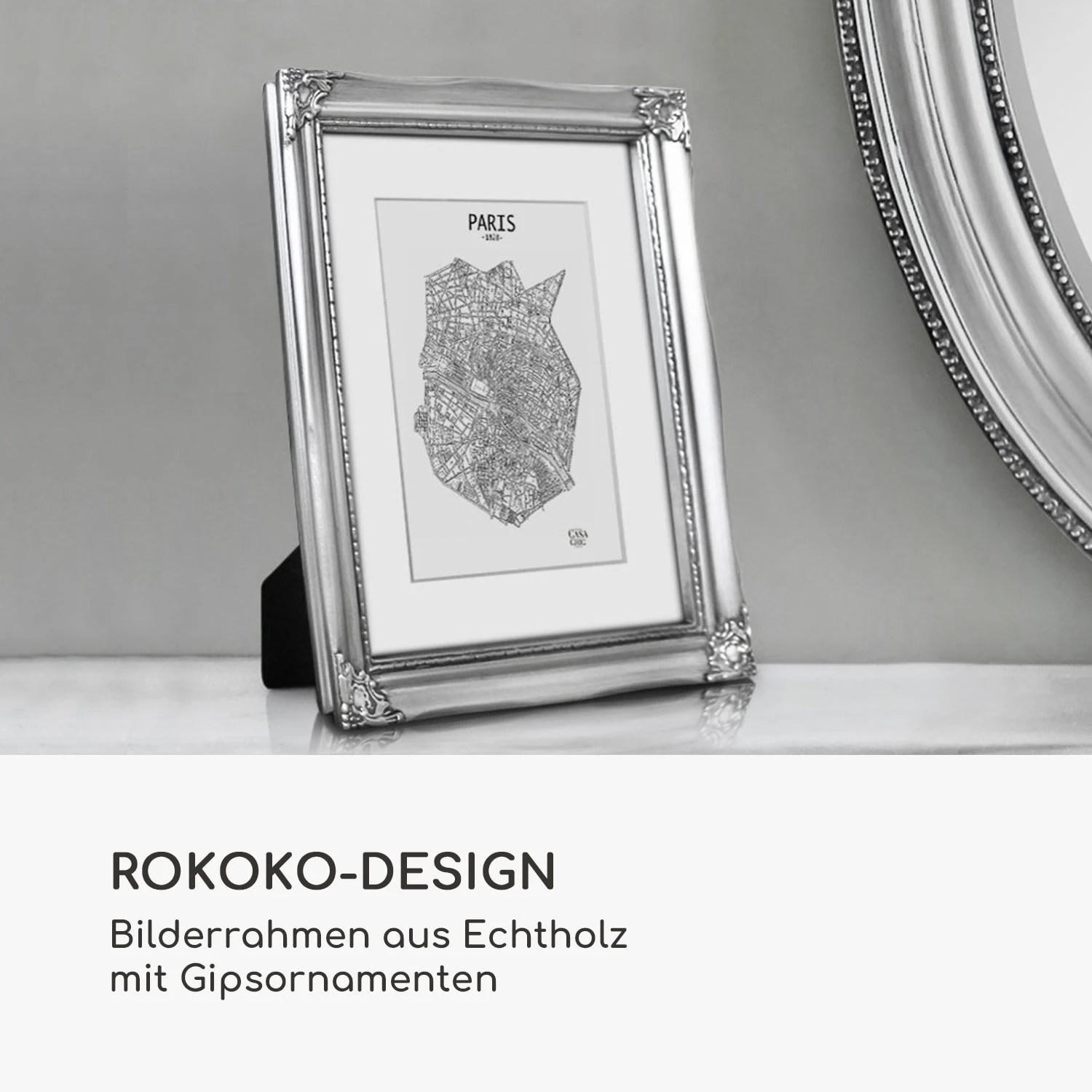 Regent Bilderrahmen Rechteckig 25 X 20 Cm Fotos Passepartout Glas Rokoko 2 Regent Bilderrahmen Rechteckig 25 X 20 Cm Fotos Passepartout Glas Rokoko – Bild 2