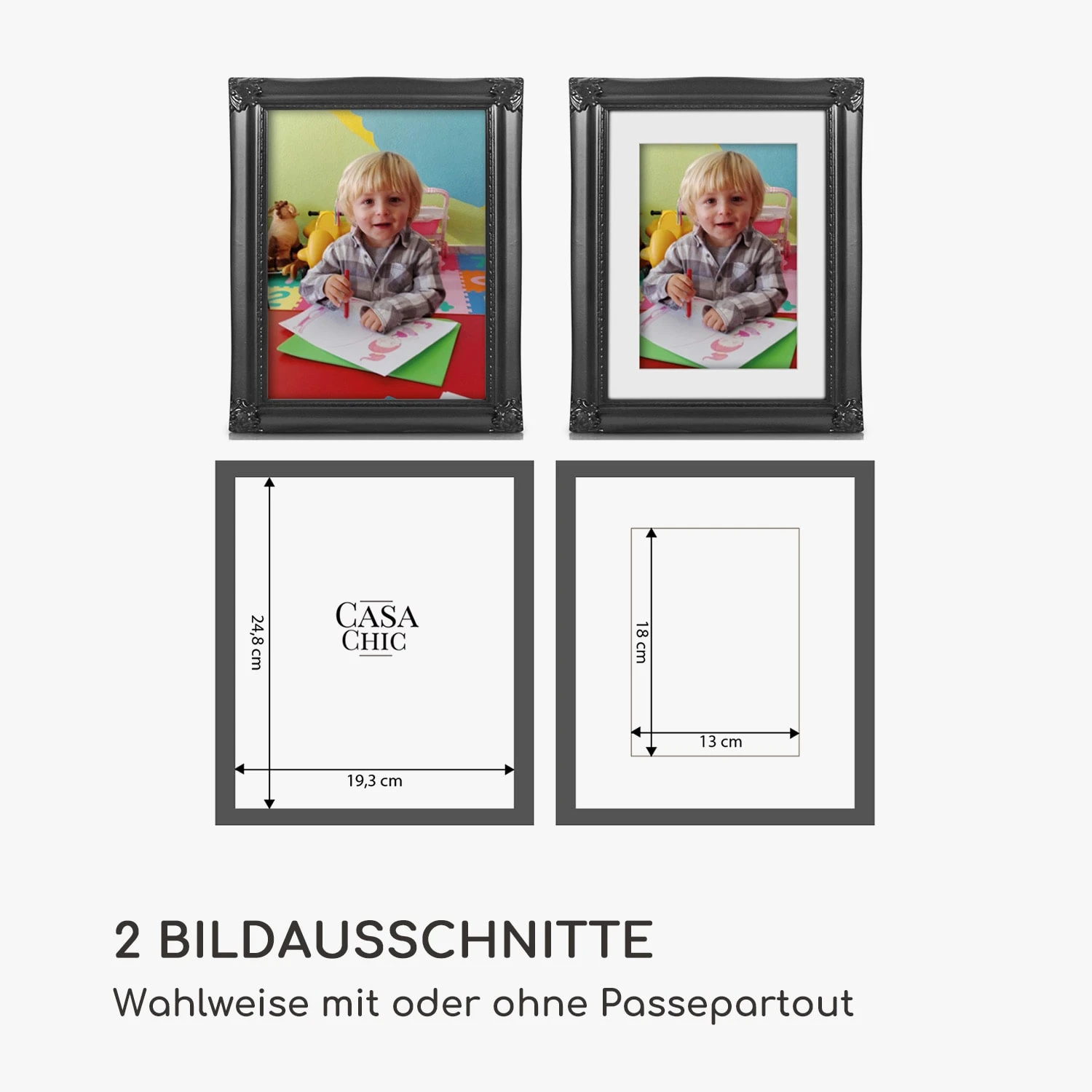 Regent Bilderrahmen Rechteckig 25 X 20 Cm Fotos Passepartout Glas Rokoko 6 Regent Bilderrahmen Rechteckig 25 X 20 Cm Fotos Passepartout Glas Rokoko – Bild 6