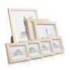 Chalcot Bilderrahmen 7er-Set 3 Größen Rechteckig Passepartout Echtholz