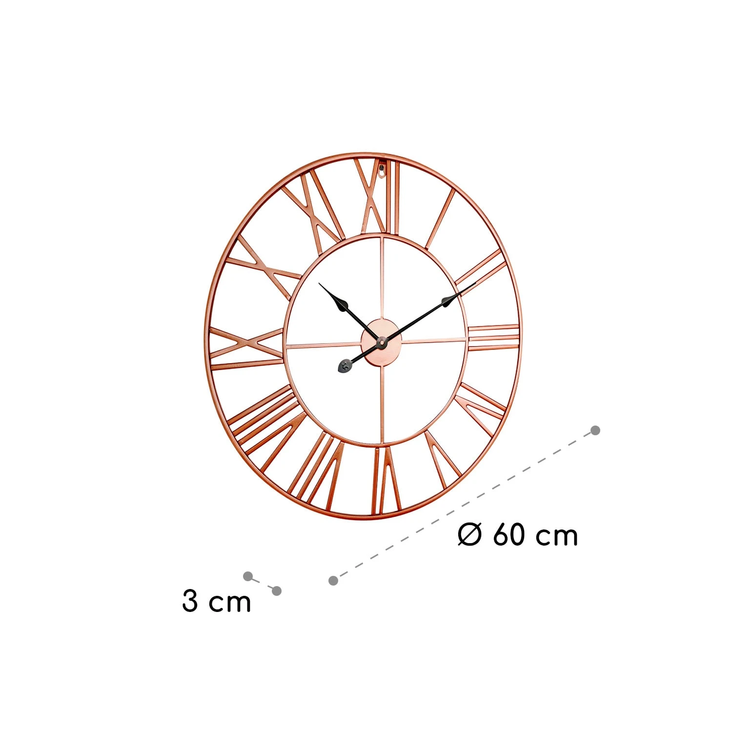 Queensway 60 Wanduhr Metallrahmen Geräuschlos Ø 60 Cm 7 Queensway 60 Wanduhr Metallrahmen Geräuschlos Ø 60 Cm – Bild 7