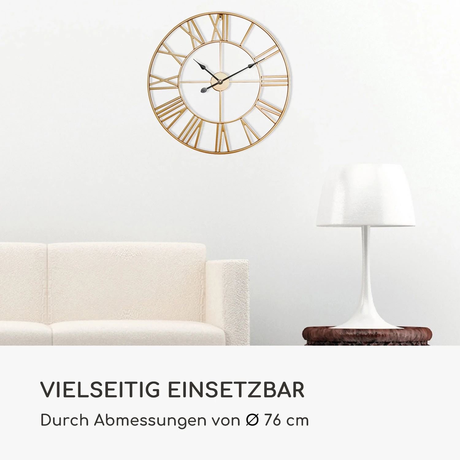 Queensway 80 Wanduhr Metallrahmen Geräuschlos Ø 76 Cm 6 Queensway 80 Wanduhr Metallrahmen Geräuschlos Ø 76 Cm – Bild 6