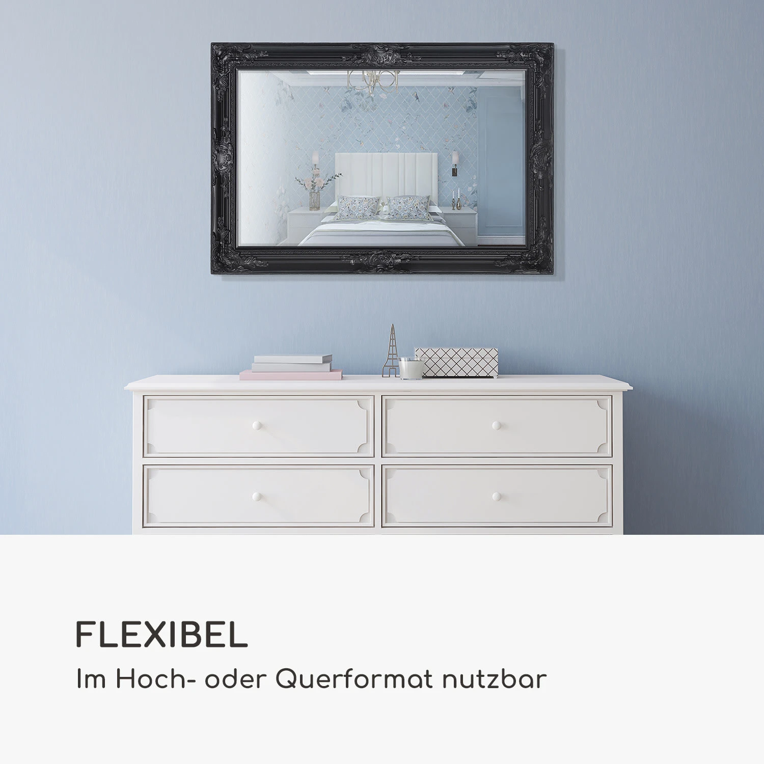 Manchester Wandspiegel Massivholzrahmen Rechteckig 90 X 60 Cm 2 Manchester Wandspiegel Massivholzrahmen Rechteckig 90 X 60 Cm – Bild 2