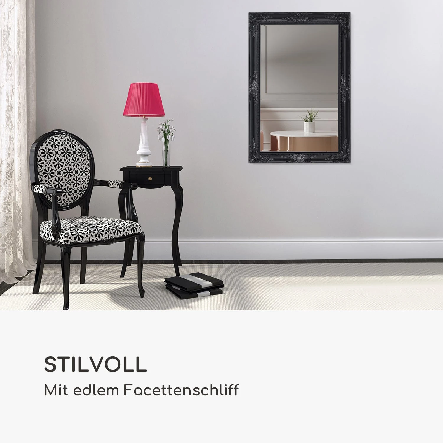 Manchester Wandspiegel Massivholzrahmen Rechteckig 90 X 60 Cm 3 Manchester Wandspiegel Massivholzrahmen Rechteckig 90 X 60 Cm – Bild 3