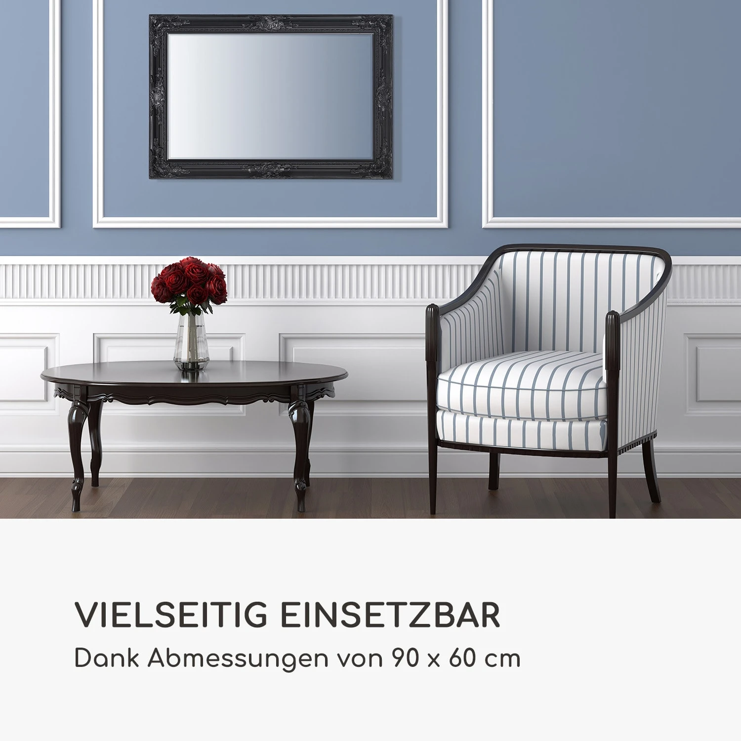 Manchester Wandspiegel Massivholzrahmen Rechteckig 90 X 60 Cm 5 Manchester Wandspiegel Massivholzrahmen Rechteckig 90 X 60 Cm – Bild 5