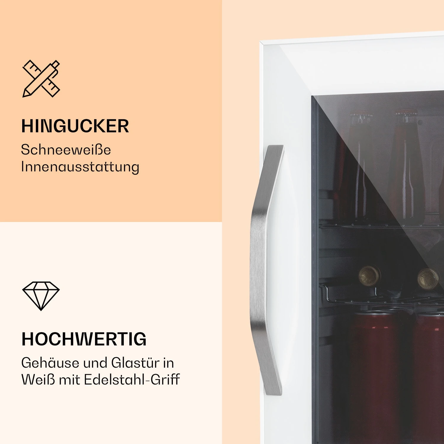 Beersafe M Quartz Kühlschrank 33 Liter 2 Böden Panoramaglastür 3 Beersafe M Quartz Kühlschrank 33 Liter 2 Böden Panoramaglastür – Bild 3