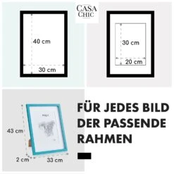 Finsbury Bilderrahmen Rechteckig 40 X 30 Cm Fotos Passepartout Glas -Haushaltsgeräte 10039487 de 0005 usp