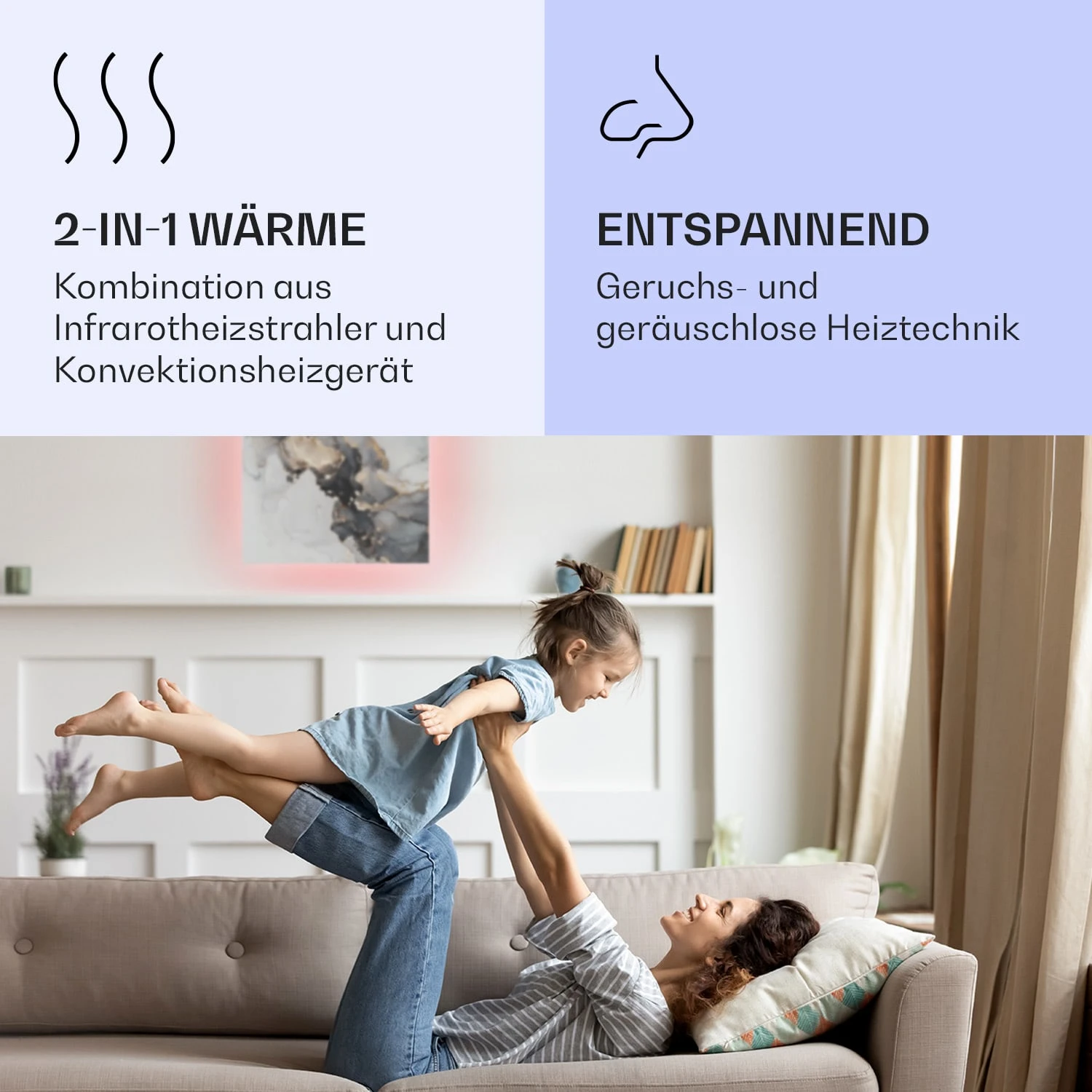 Mojave 500 Smart 2-in-1 Heizgerät Infrarot Konvektor 60x60cm 500W RGB-Licht 4 Mojave 500 Smart 2-in-1 Heizgerät Infrarot Konvektor 60x60cm 500W RGB-Licht – Bild 4