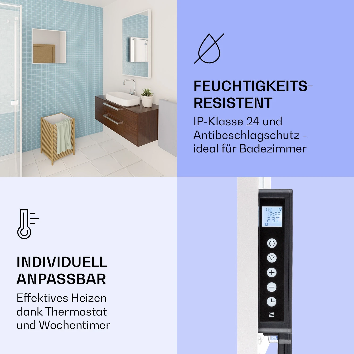 La Palma 500 Smart 2-in-1 Heizgerät Infrarot Konvektor 60x60cm 500W Spiegelfront 6 La Palma 500 Smart 2-in-1 Heizgerät Infrarot Konvektor 60x60cm 500W Spiegelfront – Bild 6