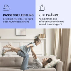 La Palma 750 Smart 2-in-1 Heizgerät Infrarot Konvektor 85x60cm 750W Spiegelfront -Haushaltsgeräte 10039831 de 0004 logo