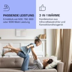 La Palma 1000 Smart 2-in-1 Heizgerät Infrarot Konvektor 120x60cm 1000W Spiegel -Haushaltsgeräte 10039836 de 0004 logo