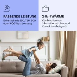 La Palma 1000 Smart 2-in-1 Heizgerät Infrarot Konvektor 120x60cm 1000W Spiegel -Haushaltsgeräte 10039838 de 0004 logo