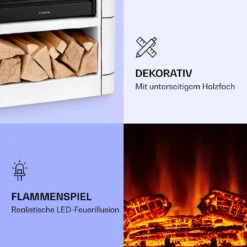 Dukono Elektrokamin 1800 W LED-Flammen Heizlüfter Timer Holzfach -Haushaltsgeräte 10039851 de 0003 logo