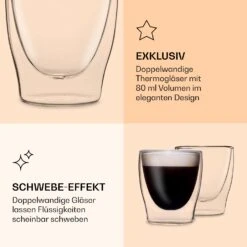 DUOS Doppelwandiges Glas 80 Ml Trinkglas Espresso Borosilikatglas -Haushaltsgeräte 10039886 de 0006 logo