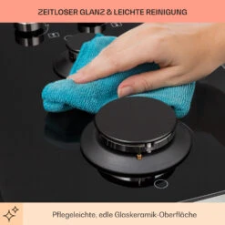 Illuminosa Domino Gaskochfeld 2-flammig Sabaf-Brenner Glaskeramik -Haushaltsgeräte 10039896 de 0007 usp