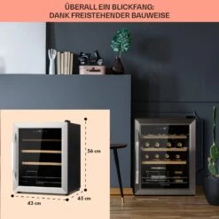 Vinamour 16 Uno Weinkühlschrank 16Fl./42l 5-18°C 41dB Glas -Haushaltsgeräte 10039897 de 0006 usp