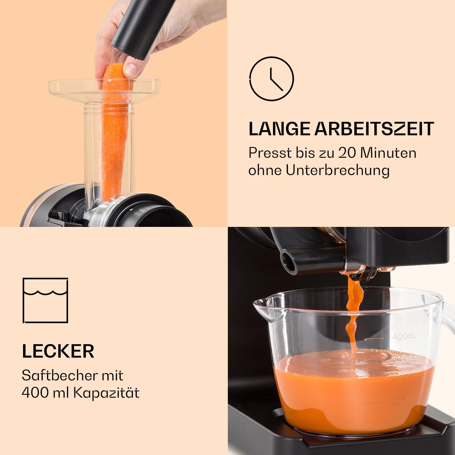 Bella Elegance Saftpresse 200 W 400 Ml BPA-frei 4 Bella Elegance Saftpresse 200 W 400 Ml BPA-frei – Bild 4