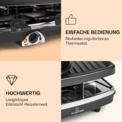 Entrecote 2-in-1 Raclette-Grill & Fondue Naturstein 1100W 8 Personen -Haushaltsgeräte 10039922 de 0004 logo