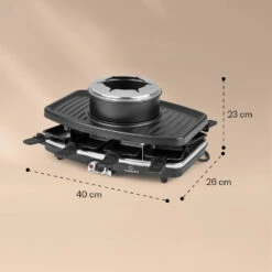 Entrecote 2-in-1 Raclette-Grill & Fondue Naturstein 1100W 8 Personen -Haushaltsgeräte 10039922 yy 0007 logo