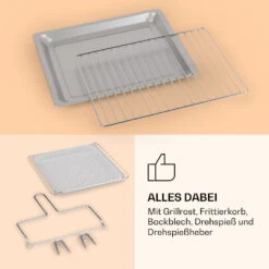 Vigor Air Heißluftfritteuse 1800 W 30 Liter 18 Programme -Haushaltsgeräte 10039941 de 0007 logo