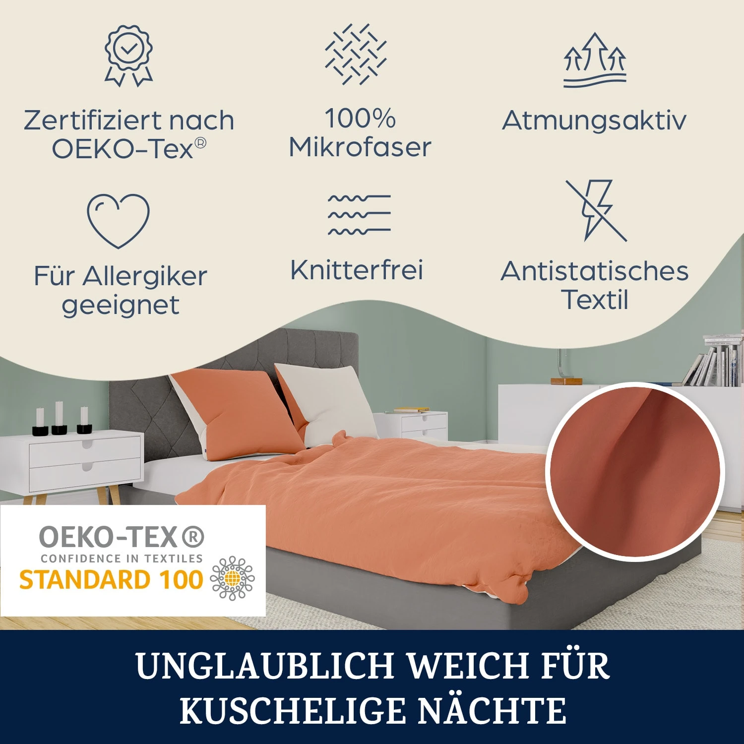 Soft Wonder-Edition Bettwäsche 135x200 Cm Mikrofaser 2 Soft Wonder-Edition Bettwäsche 135x200 Cm Mikrofaser – Bild 2