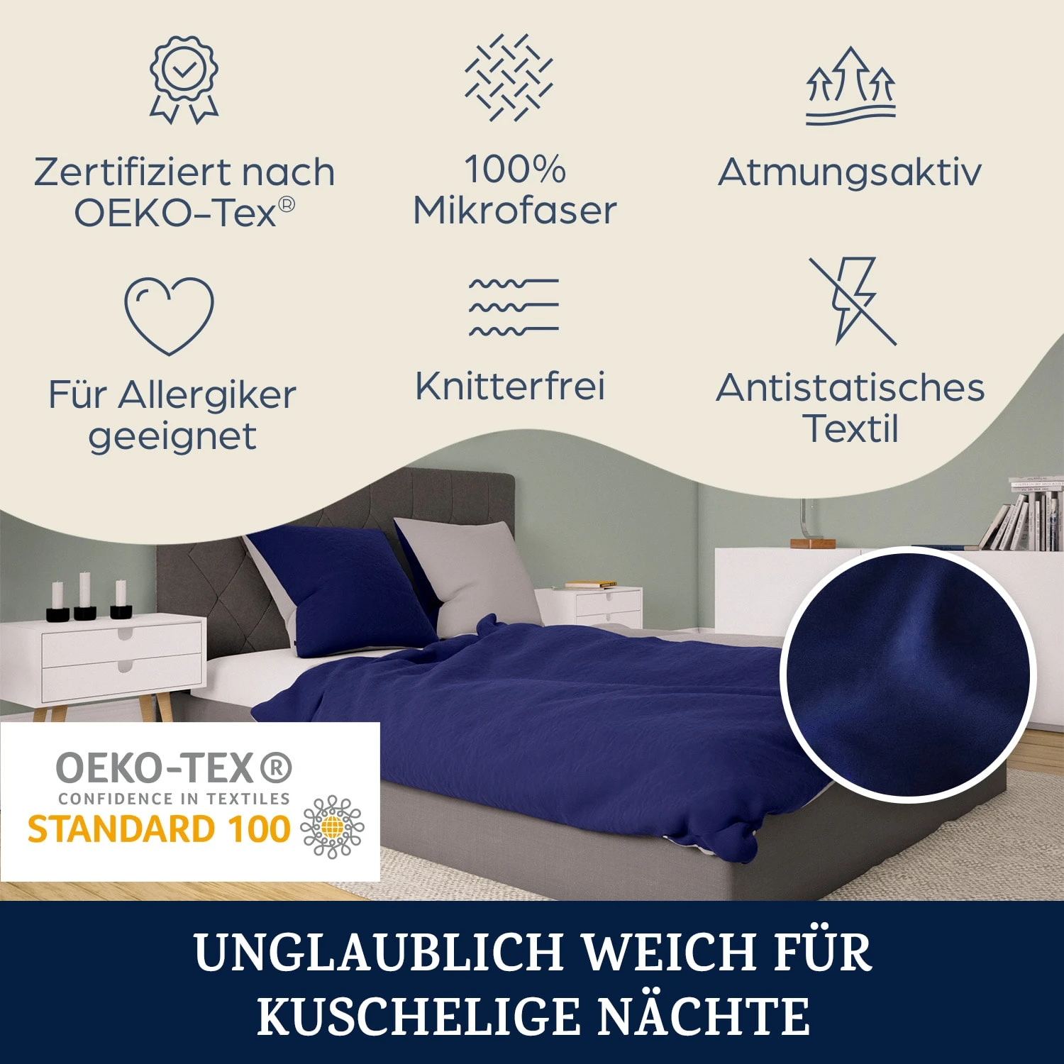 Soft Wonder-Edition Bettwäsche 240x220 Cm Mikrofaser 2 Soft Wonder-Edition Bettwäsche 240x220 Cm Mikrofaser – Bild 2