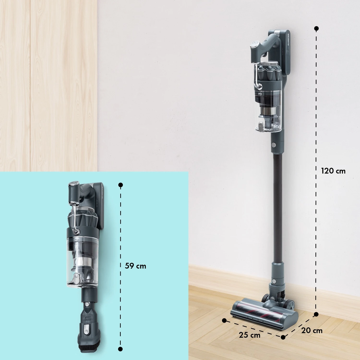LARMA Staubsauger Kabellos Beutellos Akku 45 Min Laufzeit Max. LED 7 LARMA Staubsauger Kabellos Beutellos Akku 45 Min Laufzeit Max. LED – Bild 7