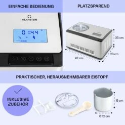 Dolce Bacio Smart Eiscremebereiter Yogurtmaker Kompressor 2 Liter WiFi Touch Edelstahl -Haushaltsgeräte 10040048 de 0006 logo