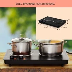 Ramsey Doppel-Kochfeld 2400W 11 Leistungsstufen Glaskeramik -Haushaltsgeräte 10040071 de 0006 usp