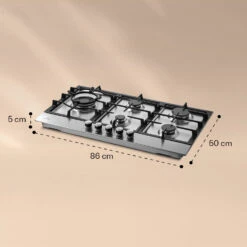Ignito Chef Edition 5 Zonen Gaskochfeld 5-flammig Sabaf-Brenner Glaskeramik 13 Ignito Chef Edition 5 Zonen Gaskochfeld 5-flammig Sabaf-Brenner Glaskeramik -Haushaltsgeräte 10040147 yy 0007 dimensions