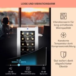 Shiraz 15 Slim Uno Weinkühlschrank 44l Touch-Bedienfeld 5-18°C -Haushaltsgeräte 10040214 de 0004 usp