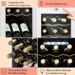 Shiraz 15 Slim Uno Weinkühlschrank 44l Touch-Bedienfeld 5-18°C -Haushaltsgeräte 10040214 de 0005 usp