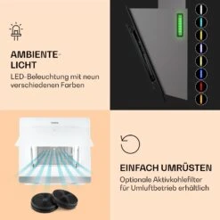 Aurora 60 Smart Dunstabzugshaube 550 M³/h 60cm Kopffrei Ambiente-Licht EEC A++ -Haushaltsgeräte 10040235 de 0005 logo