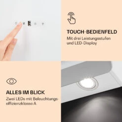 Aurora 60 Smart Dunstabzugshaube 550 M³/h 60cm Kopffrei Ambiente-Licht EEC A++ -Haushaltsgeräte 10040235 de 0006 logo