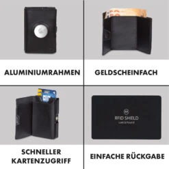 ZNAP Airtag Wallet 8 Karten Münzfach 9x1,5x6 Cm (BxHxT) RFID-Schutz -Haushaltsgeräte 10040310 de 0003 logo