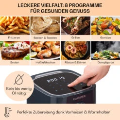 Crisp-Pro Heißluftfritteuse Air Fryer 1400W 2,8 Ltr Timer Edelstahl -Haushaltsgeräte 10040698 de 0003 usp