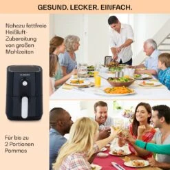 Crisp-Pro Heißluftfritteuse Air Fryer 1400W 2,8 Ltr Timer Edelstahl -Haushaltsgeräte 10040698 de 0005 usp