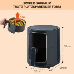 Crisp-Pro Heißluftfritteuse Air Fryer 1400W 3,5 Ltr 8 Programme Timer -Haushaltsgeräte 10040701 de 0006 logo