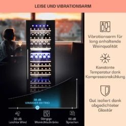 Vinsider 89 Built-In Trio Built-In Weinkühlschrank 5 – 18 °C Touch-Bedienfeld Holzregale -Haushaltsgeräte 10040720 de 0004 usp