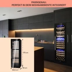 Vinsider 89 Built-In Trio Built-In Weinkühlschrank 5 – 18 °C Touch-Bedienfeld Holzregale -Haushaltsgeräte 10040720 de 0006 usp