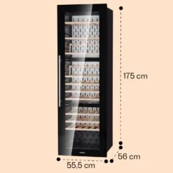Vinsider 89 Built-In Trio Built-In Weinkühlschrank 5 – 18 °C Touch-Bedienfeld Holzregale -Haushaltsgeräte 10040720 yy 0008 dimensions