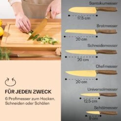 Kazuno Messerset 7 Teile Magnetischer Block PVD Titanium-Beschichtung -Haushaltsgeräte 10040726 de 0005 usp