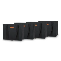 Einkaufstasche 4er Set Wiederverwendbar Waschbar Faltbar Verstärkt