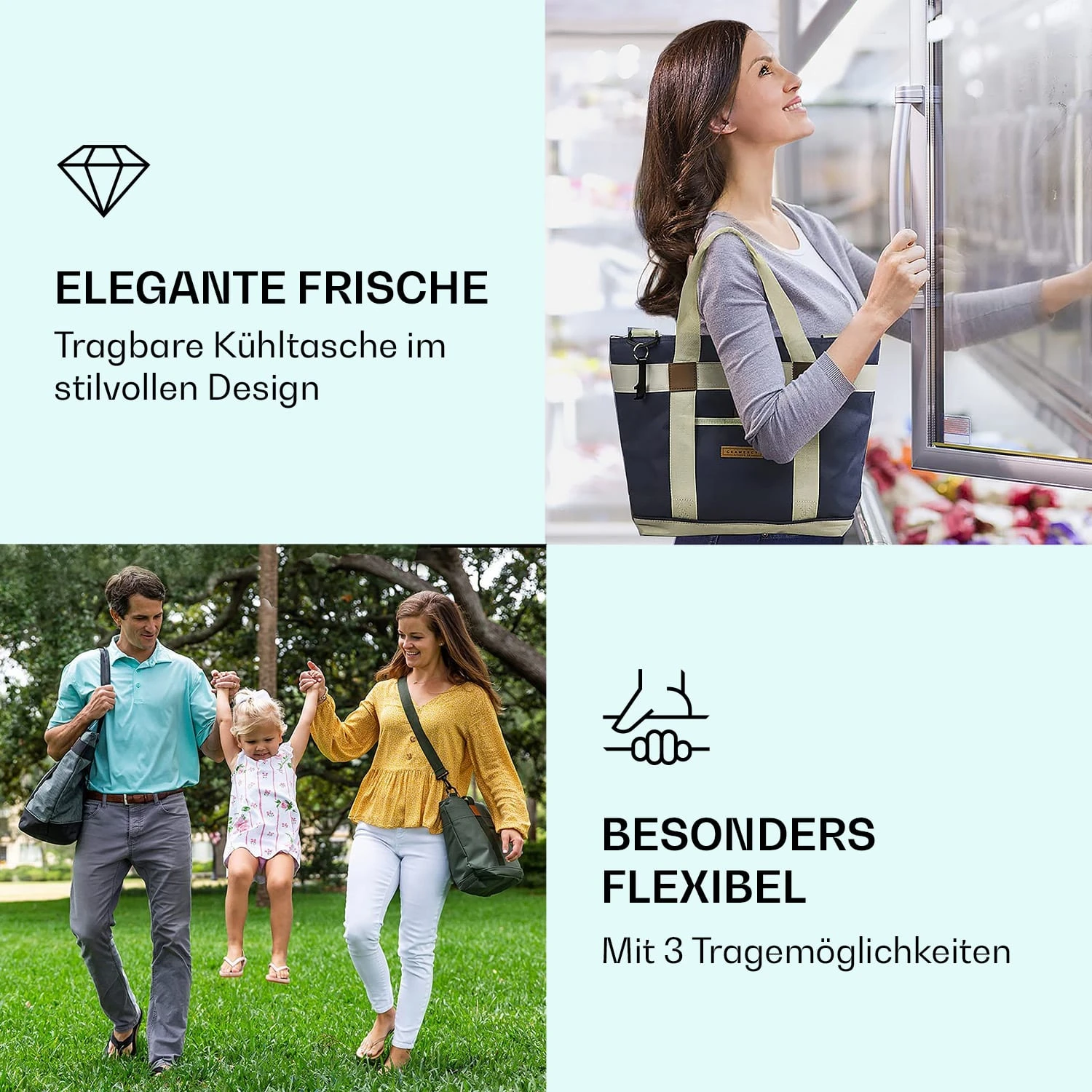 Kühltasche 38 Liter Isoliert Auslaufsicher 3 Tragemöglichkeiten 2 Kühltasche 38 Liter Isoliert Auslaufsicher 3 Tragemöglichkeiten – Bild 2