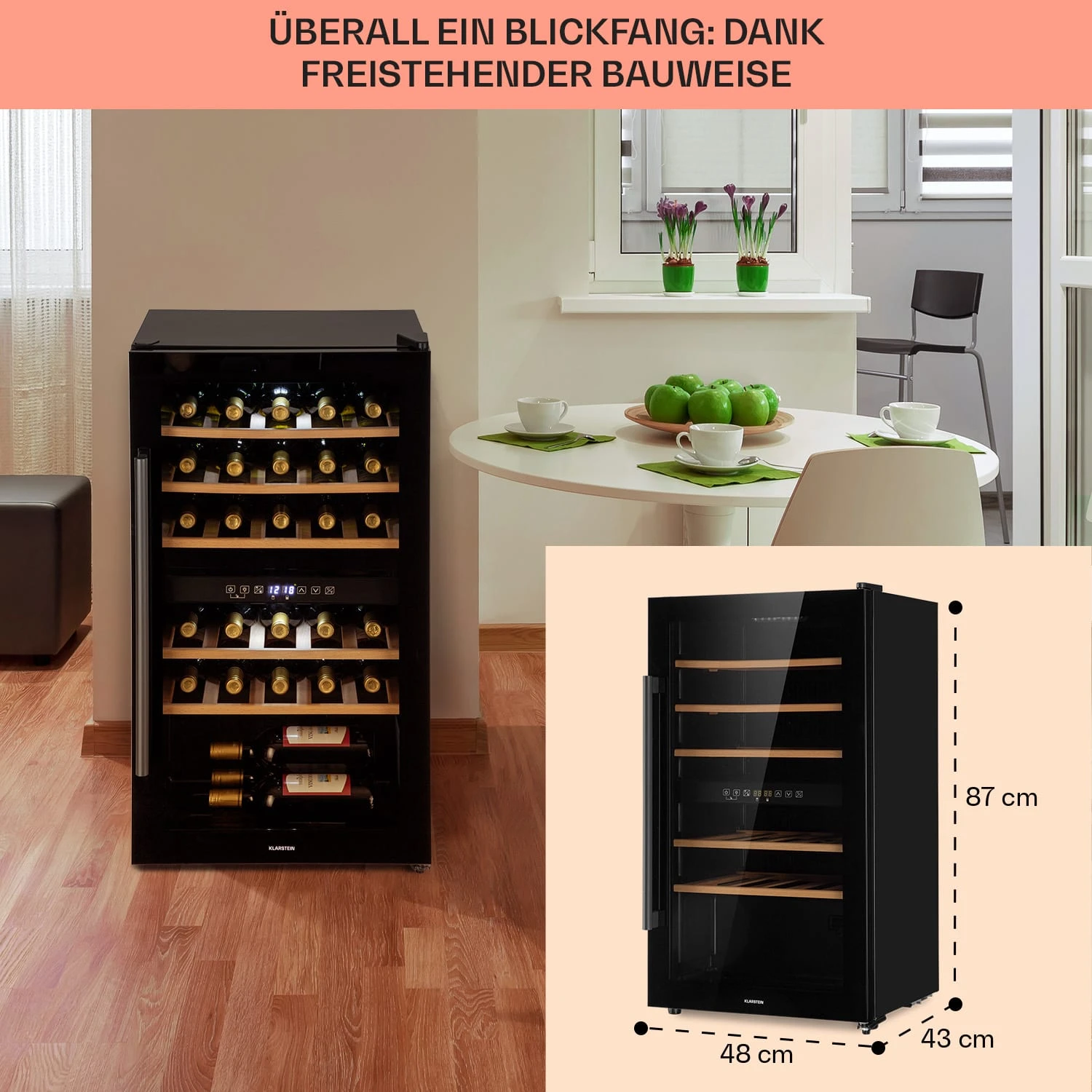 Barossa 29 Duo Weinkühlschrank 29 Fl 80 Ltr 2 Zonen Drucktasten 6 Barossa 29 Duo Weinkühlschrank 29 Fl 80 Ltr 2 Zonen Drucktasten – Bild 6