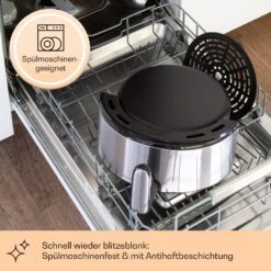 Klarstein Crisp-Pro 4,3L Air Fry Stainless Steel 9 Klarstein Crisp-Pro 4,3L Air Fry Stainless Steel -Haushaltsgeräte 10041145 de 0004 logo