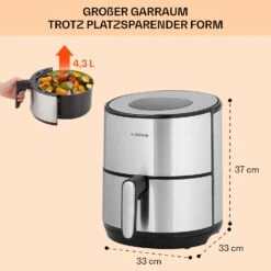 Klarstein Crisp-Pro 4,3L Air Fry Stainless Steel 11 Klarstein Crisp-Pro 4,3L Air Fry Stainless Steel -Haushaltsgeräte 10041145 de 0006 logo