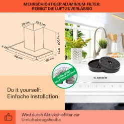 Alinea 90 Dunstabzugshaube 90cm Wandhaube WiFi A++ 500m³/h Touch 13 Alinea 90 Dunstabzugshaube 90cm Wandhaube WiFi A++ 500m³/h Touch -Haushaltsgeräte 10041174 de 0005 usp