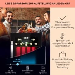 Beersafe 70 Birra Edition Kühlschrank 70 Liter 3 Böden Glas Edelstahl -Haushaltsgeräte 10041178 de 0003 usp