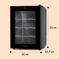 Barolo 12 Uno Weinkühlschrank 37 Ltr 12 Flaschen 11-18°C SingleZone -Haushaltsgeräte 10041205 yy 0008 dimensions